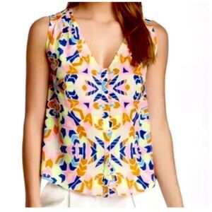 Mara Hoffman Aloha Printed Neon Geo Tank Top Size Small GUC Womens